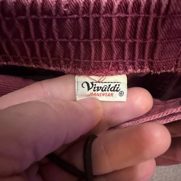 Vivaldi jeans wear size 6 vintage women’s pants maroon 1980’s - Picture 3 of 7